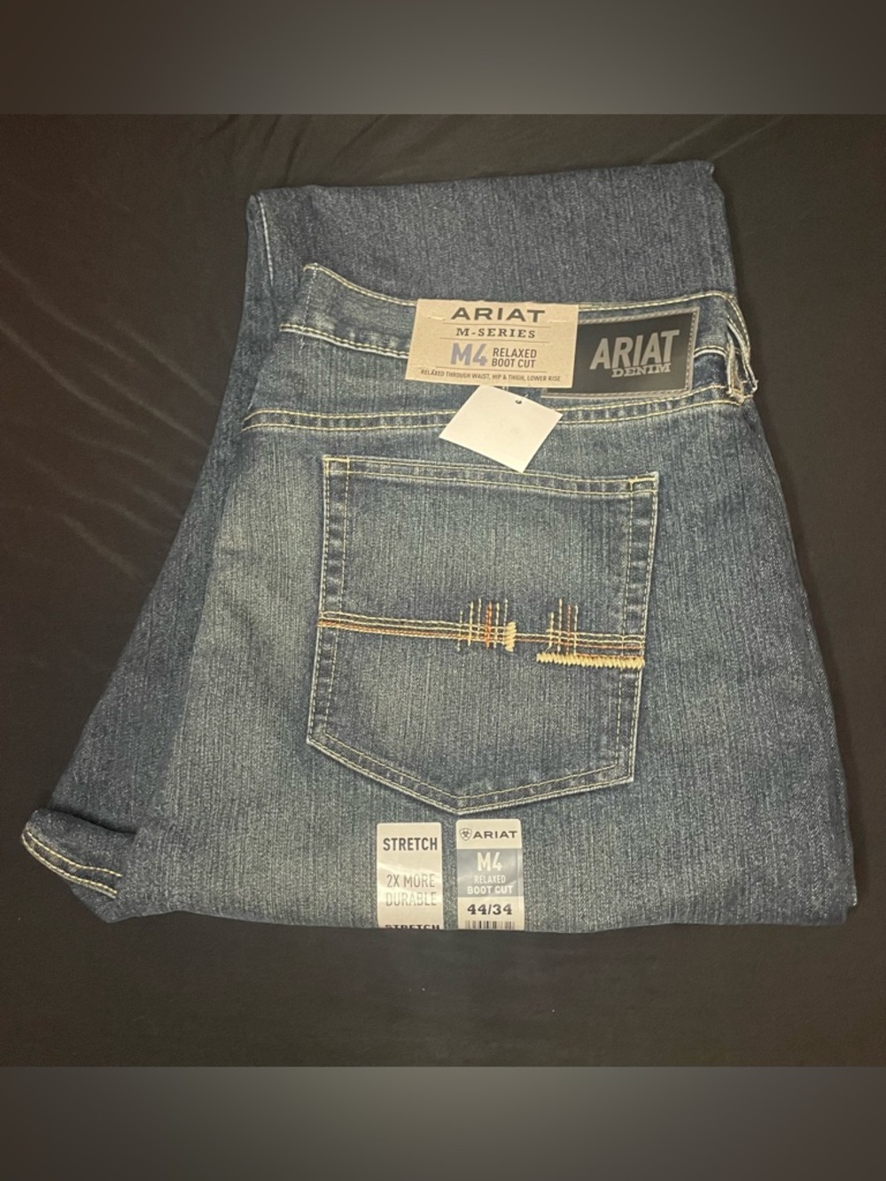 Ariat Men’s 44x34 M-Series M4 Relaxed Fit Boot Cut Stretch Jeans